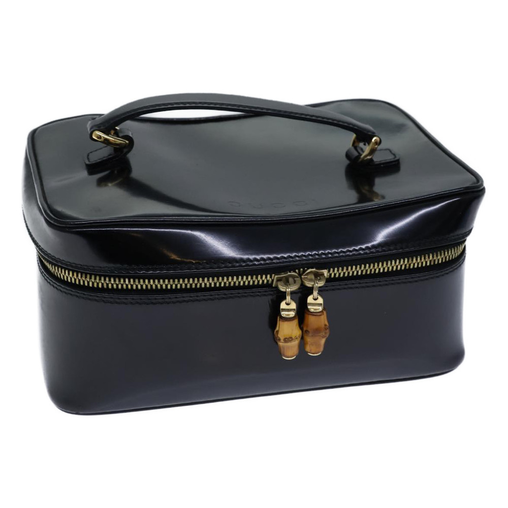 Gucci Black Cosmetic Bag with Gold Accents